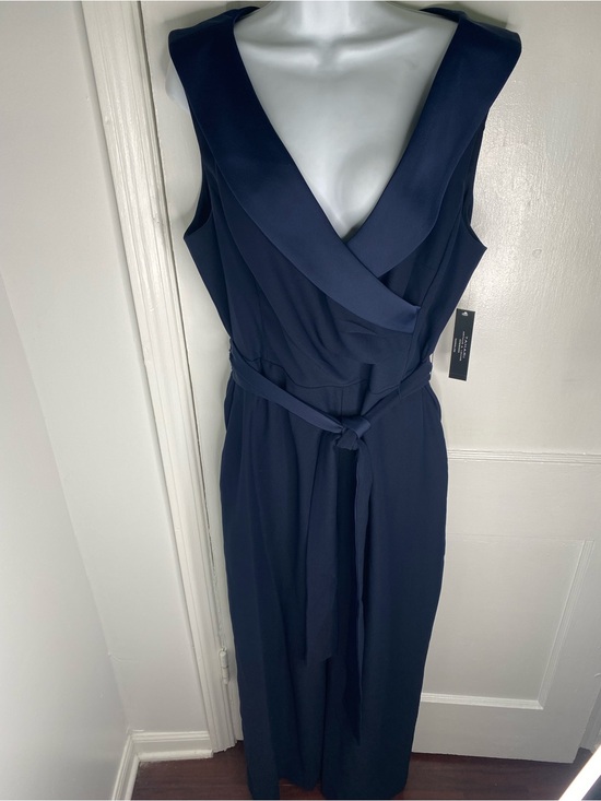 Dresses & Skirts - Tahari Sleeveless Navy Wrap Midi Dress with Belt No Tags Attached